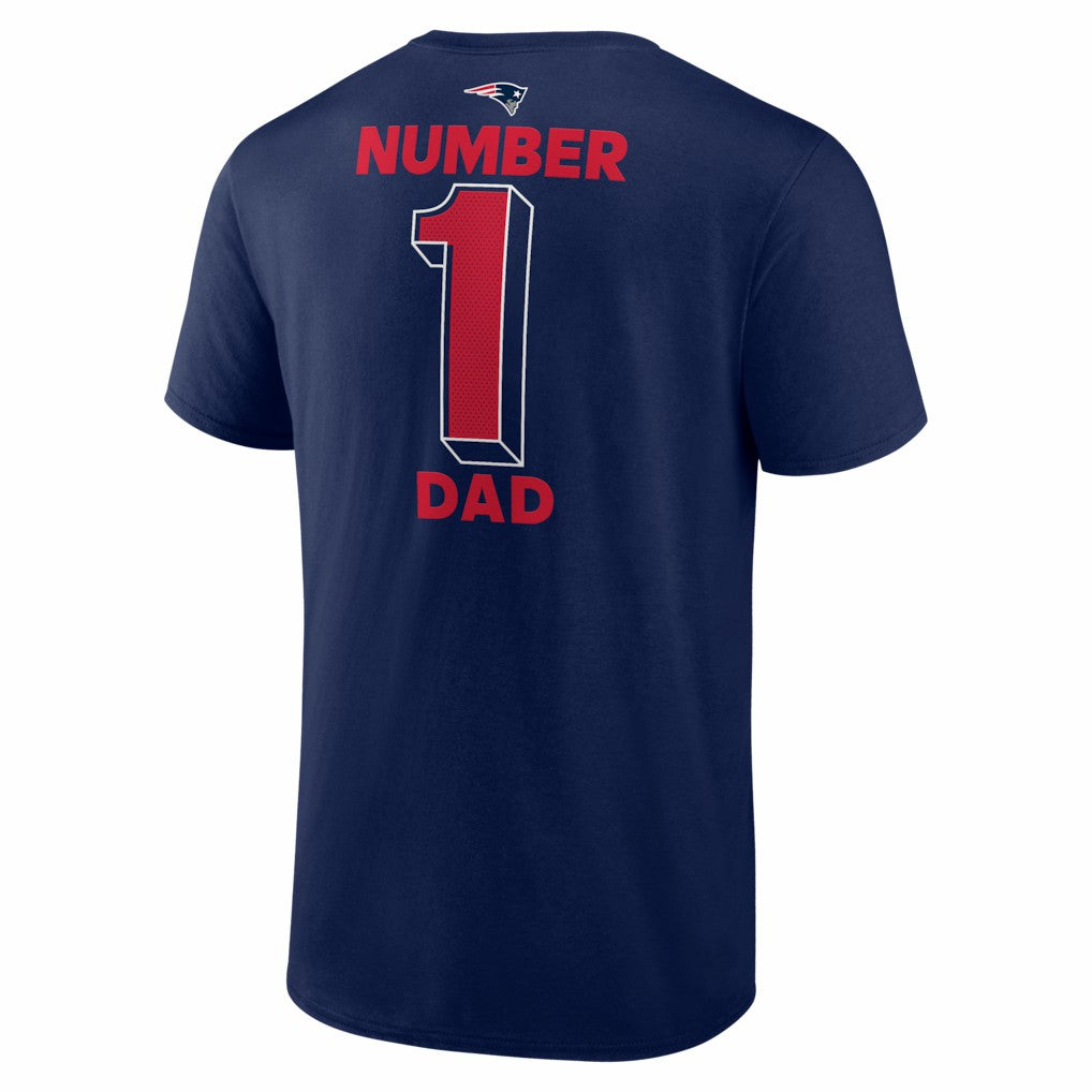 New England Patriots #1 Dad Jersey T-Shirt - Navy for sale
