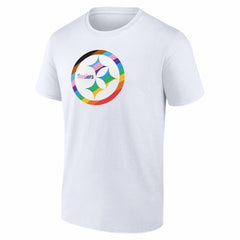 Pittsburgh Steelers Logo Pride T-Shirt - White on sale