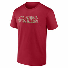 San Francisco 49ers #1 Dad Jersey T-Shirt - Scarlet cheap
