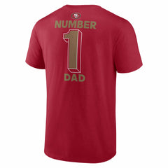 San Francisco 49ers #1 Dad Jersey T-Shirt - Scarlet cheap