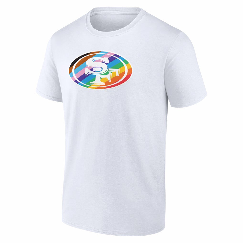 San Francisco 49ers Logo Pride T-Shirt - White on sale