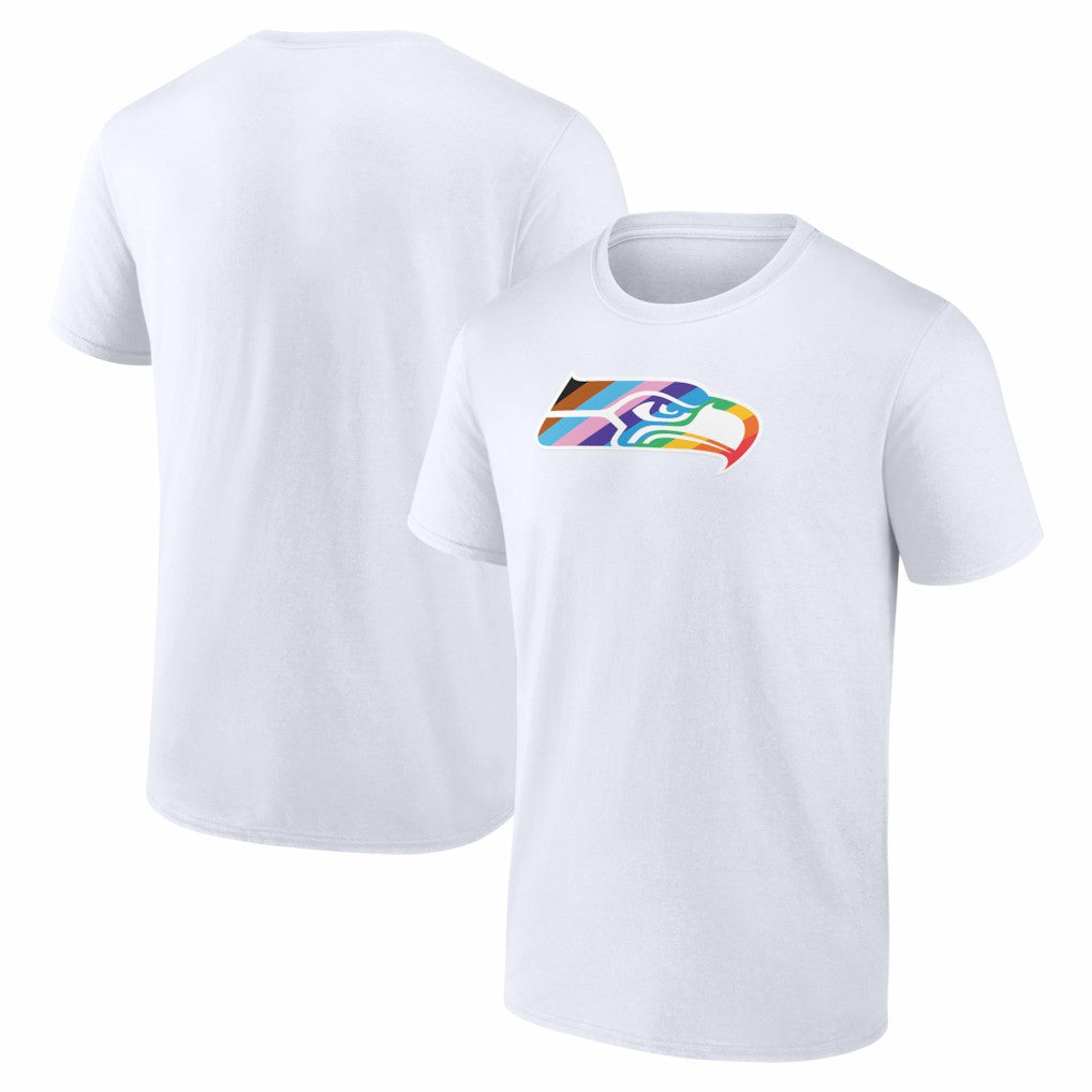 Seattle Seahawks Logo Pride T-Shirt - White sale
