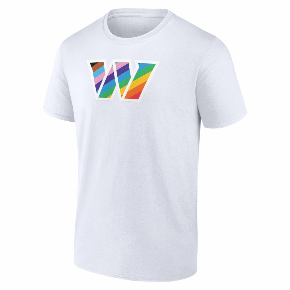 Washington Commanders Logo Pride T-Shirt - White cheap