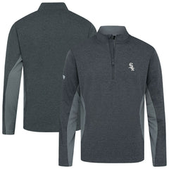 Chicago White Sox Levelwear Waffle Insignia 2.0 Quarter-Zip Pullover Heather Black