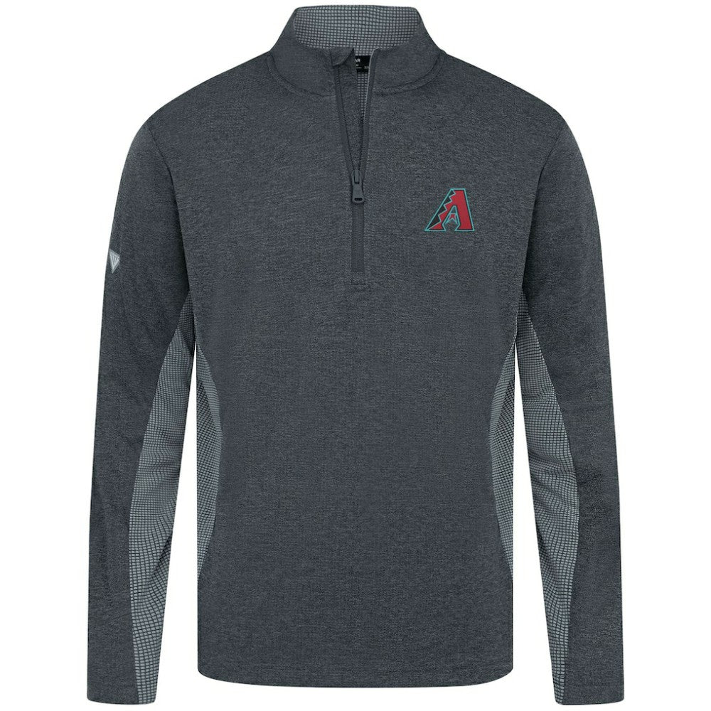 Arizona Diamondbacks Levelwear Waffle Insignia 2.0 Quarter-Zip Pullover Heather Black