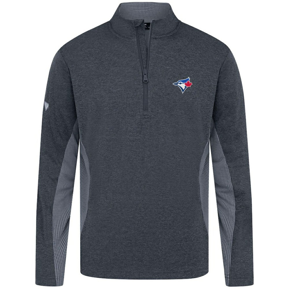 Toronto Blue Jays Levelwear Waffle Insignia 2.0 Quarter-Zip Pullover Top Gray