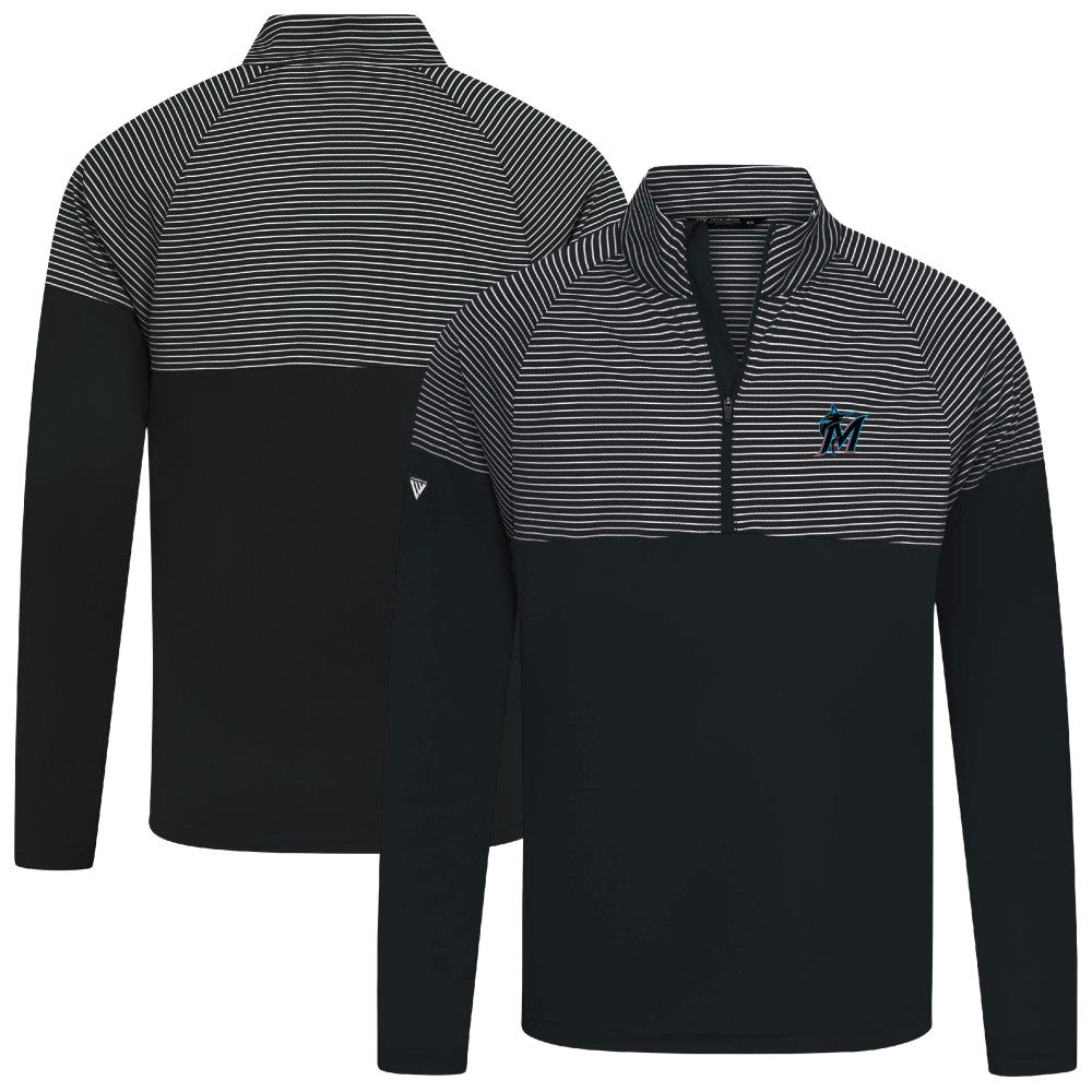 Miami Marlins Levelwear Classic Stripes Insignia 2.0 Pullover Black