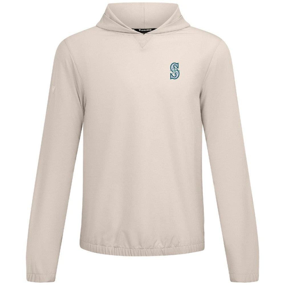Seattle Mariners Levelwear Action Insignia 2.0 Pullover Hoodie Khaki
