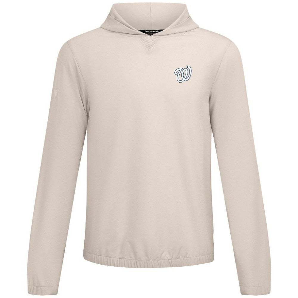 Washington Nationals Levelwear Action Insignia 2.0 Pullover Hoodie Khaki