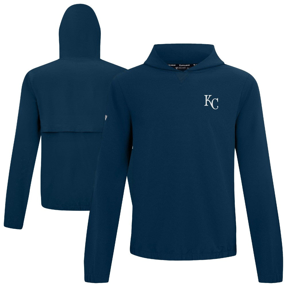 Kansas City Royals Levelwear Action Insignia 2.0 Pullover Hoodie Navy