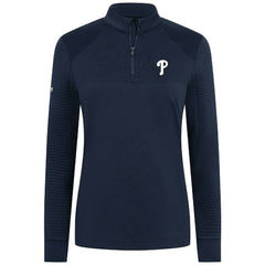 Philadelphia Phillies Levelwear Women's Power Insignia 2.0 Quarter-Zip Pullover Top Navy