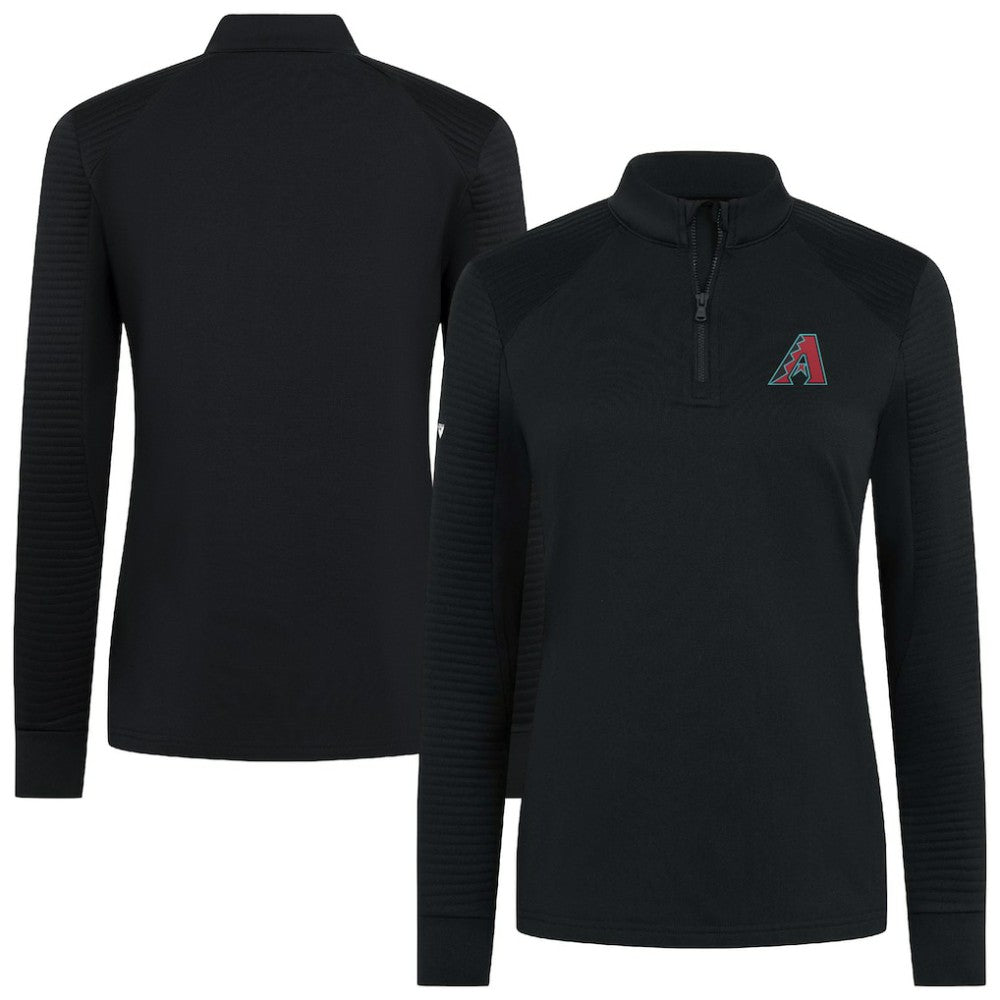 Arizona Diamondbacks Levelwear Women's Power Insignia 2.0 Quarter-Zip Pullover Top Black