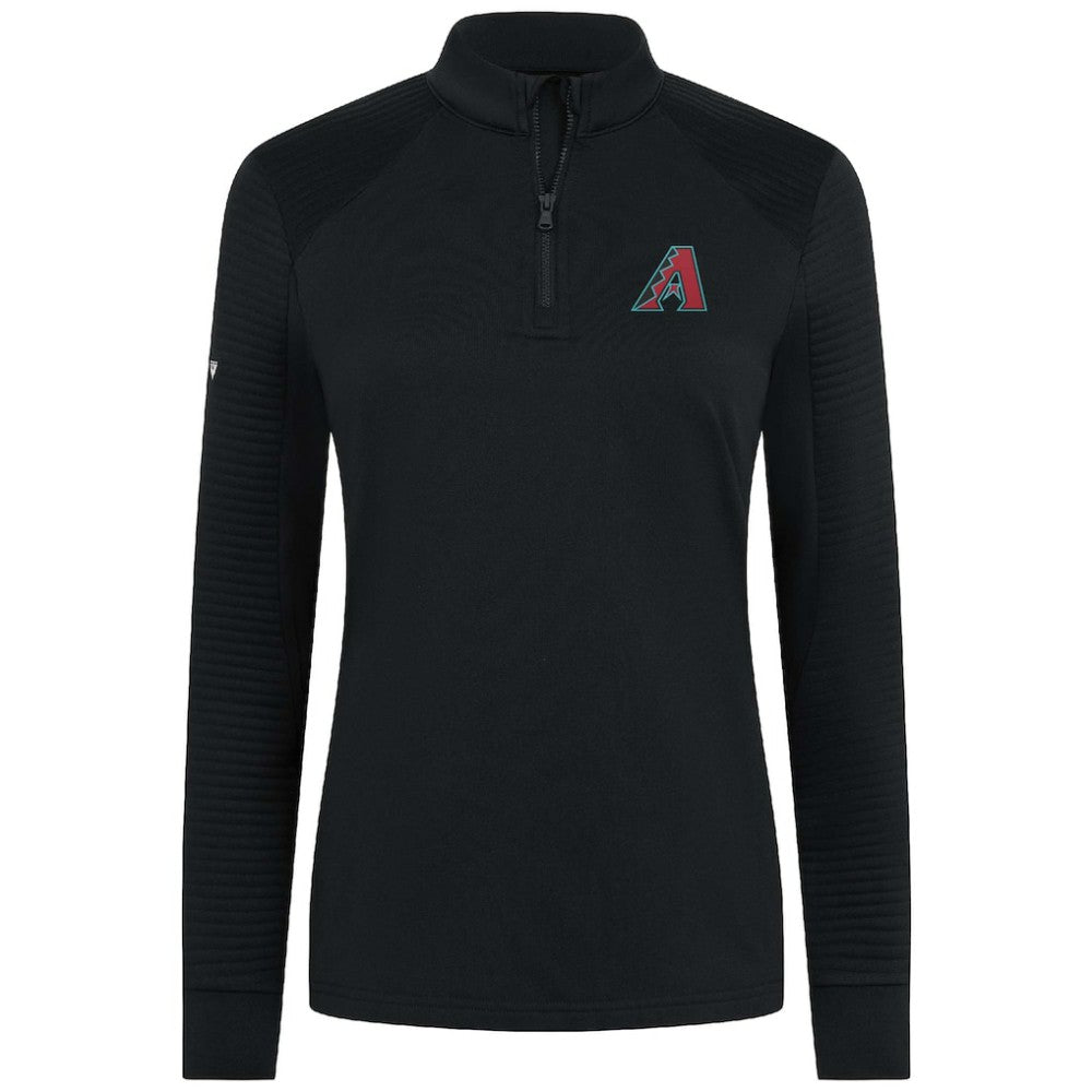 Arizona Diamondbacks Levelwear Women's Power Insignia 2.0 Quarter-Zip Pullover Top Black