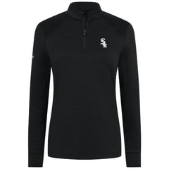 Chicago White Sox Levelwear Women's Power Insignia 2.0 Quarter-Zip Pullover Top Black
