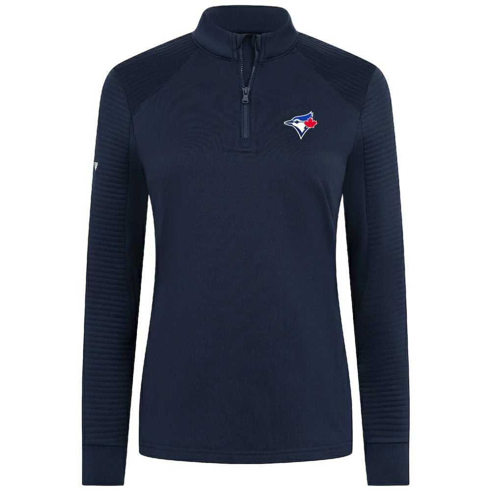 Toronto Blue Jays Levelwear Women's Power Insignia 2.0 Quarter-Zip Pullover Top Navy
