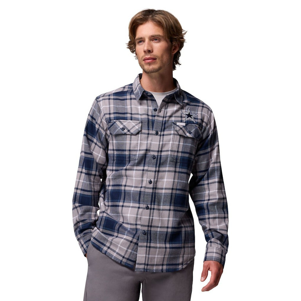 Dallas Cowboys Flare Gun Long-Sleeve Button-Up Flannel Shirt - Navy discount