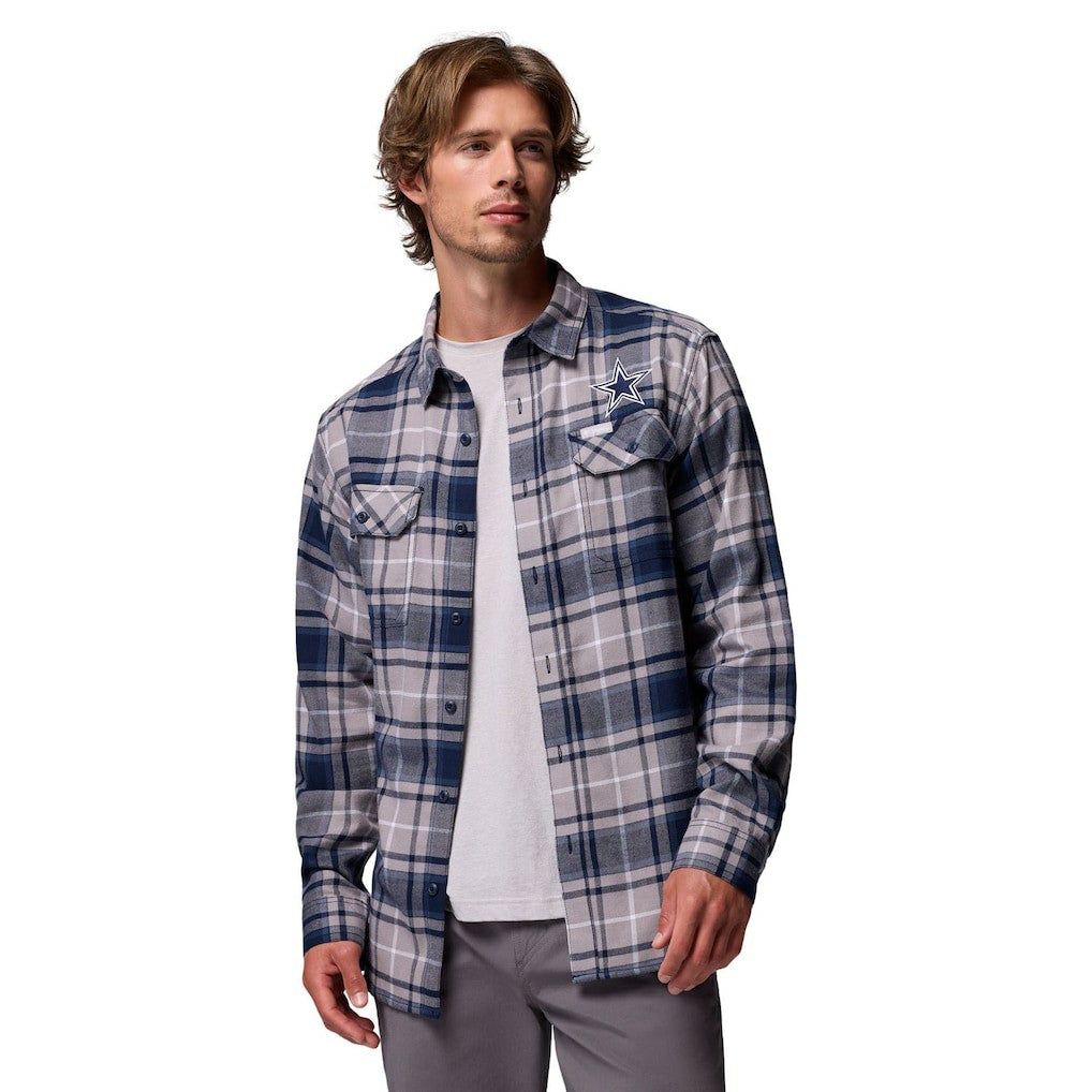 Dallas Cowboys Flare Gun Long-Sleeve Button-Up Flannel Shirt - Navy discount