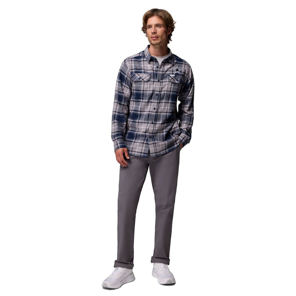 Dallas Cowboys Flare Gun Long-Sleeve Button-Up Flannel Shirt - Navy discount