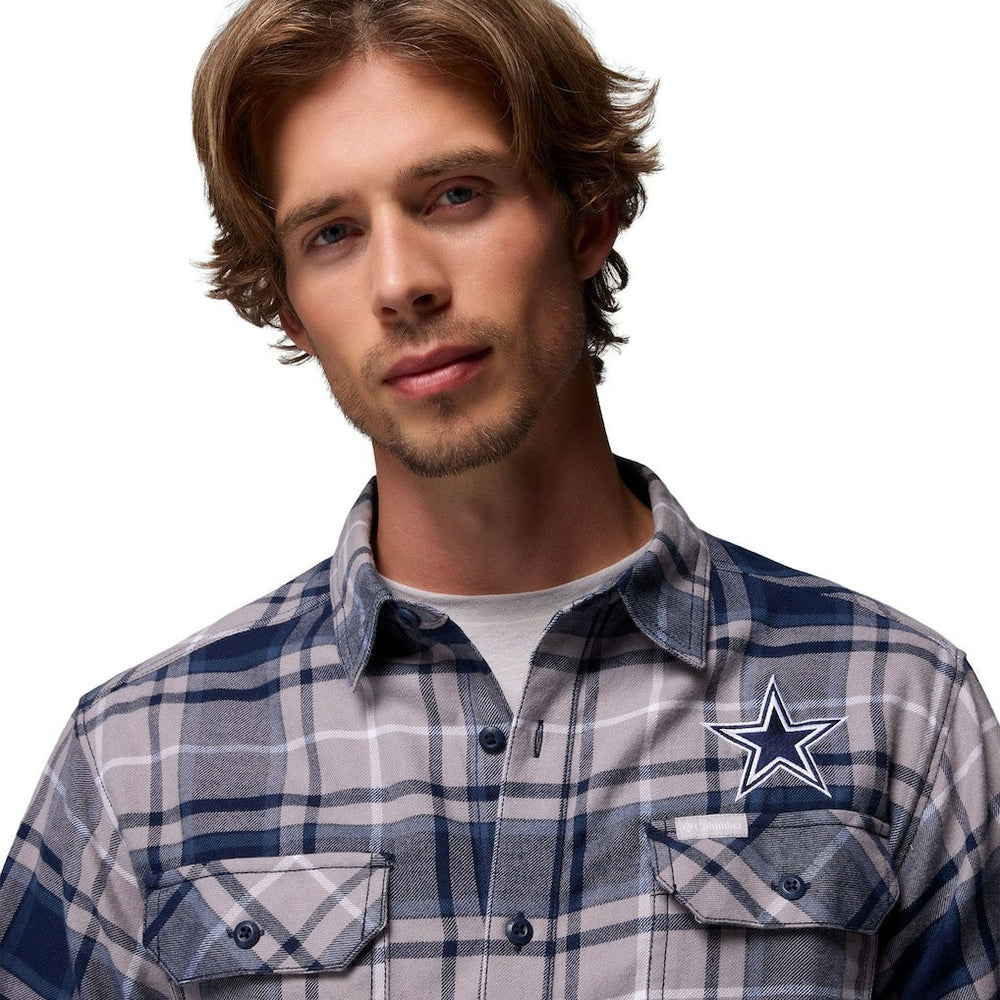 Dallas Cowboys Flare Gun Long-Sleeve Button-Up Flannel Shirt - Navy discount