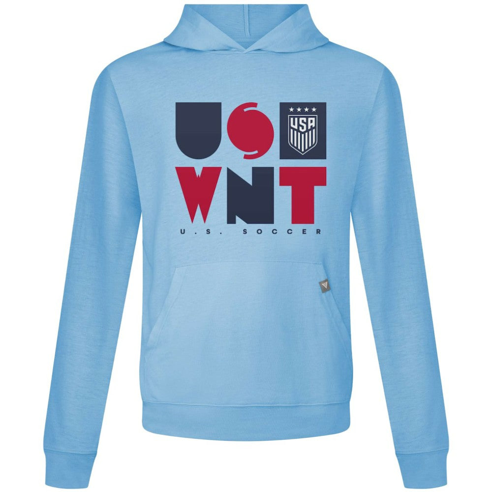 USWNT Levelwear Relay Full On Pullover Hoodie - Light Blue discount