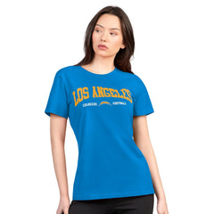 Los Angeles Chargers G-III 4Her by Carl Banks Women's Super-Slim Lightweight Winning Crew T-Shirt - Powder Blue for sale