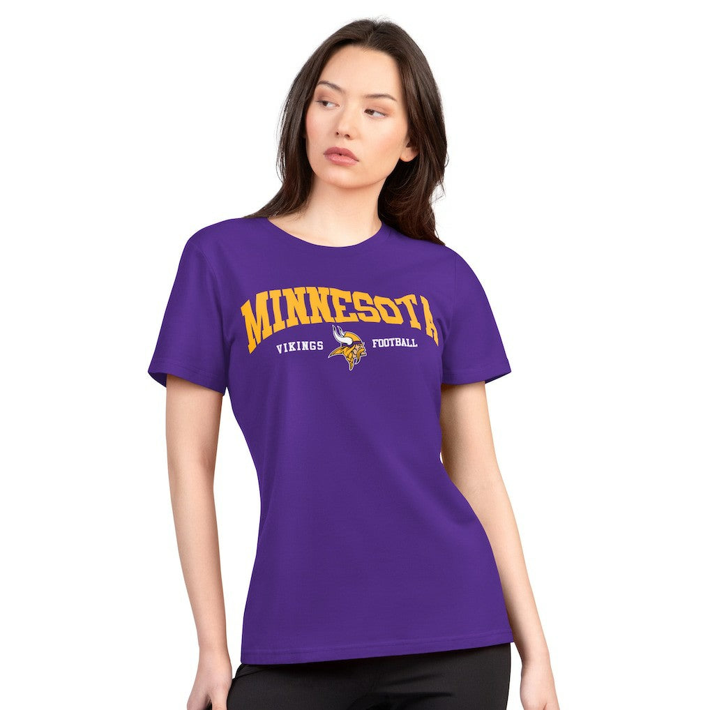 Minnesota Vikings G-III 4Her by Carl Banks Women's Super-Slim Lightweight Winning Crew T-Shirt - Purple discount