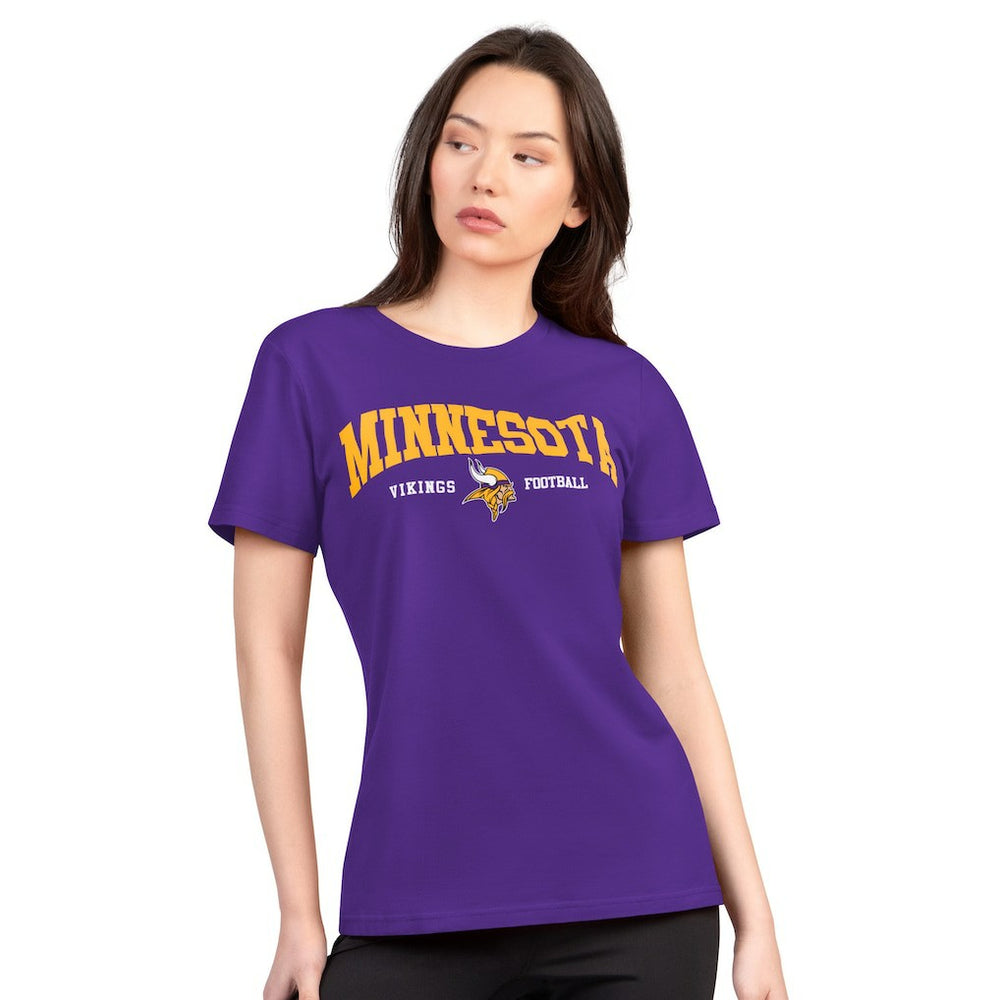 Minnesota Vikings G-III 4Her by Carl Banks Women's Super-Slim Lightweight Winning Crew T-Shirt - Purple discount