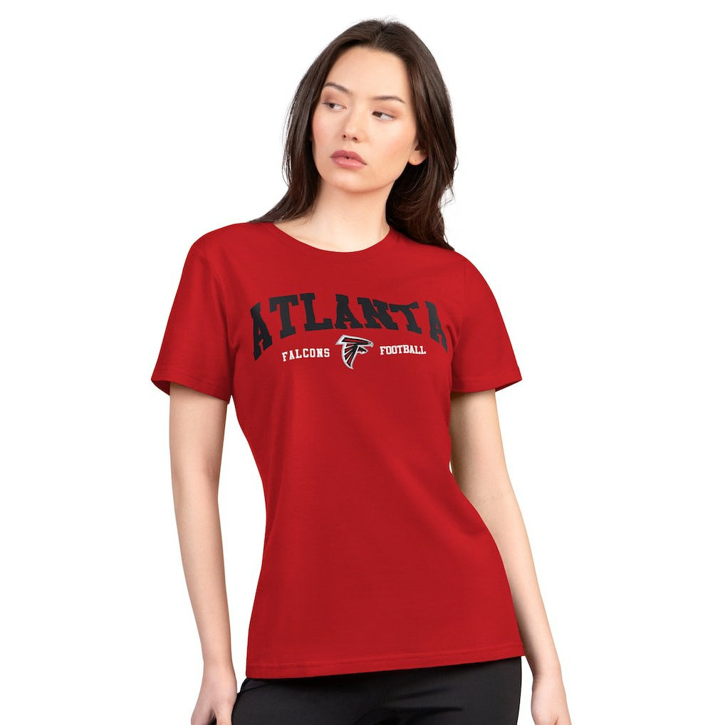 Atlanta Falcons G-III 4Her by Carl Banks Women's Super-Slim Lightweight Winning Crew T-Shirt - Red discount