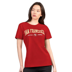 San Francisco 49ers G-III 4Her by Carl Banks Women's Super-Slim Lightweight Winning Crew T-Shirt - Scarlet sale