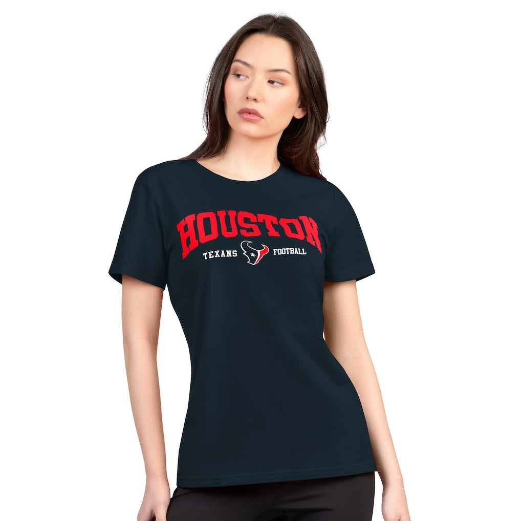 Houston Texans G-III 4Her by Carl Banks Women's Super-Slim Lightweight Winning Crew T-Shirt - Navy cheap