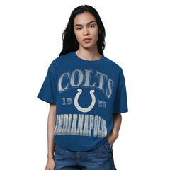 Indianapolis Colts Starter Women's Oversized Hall of Fame T-Shirt - Heather Royal discount