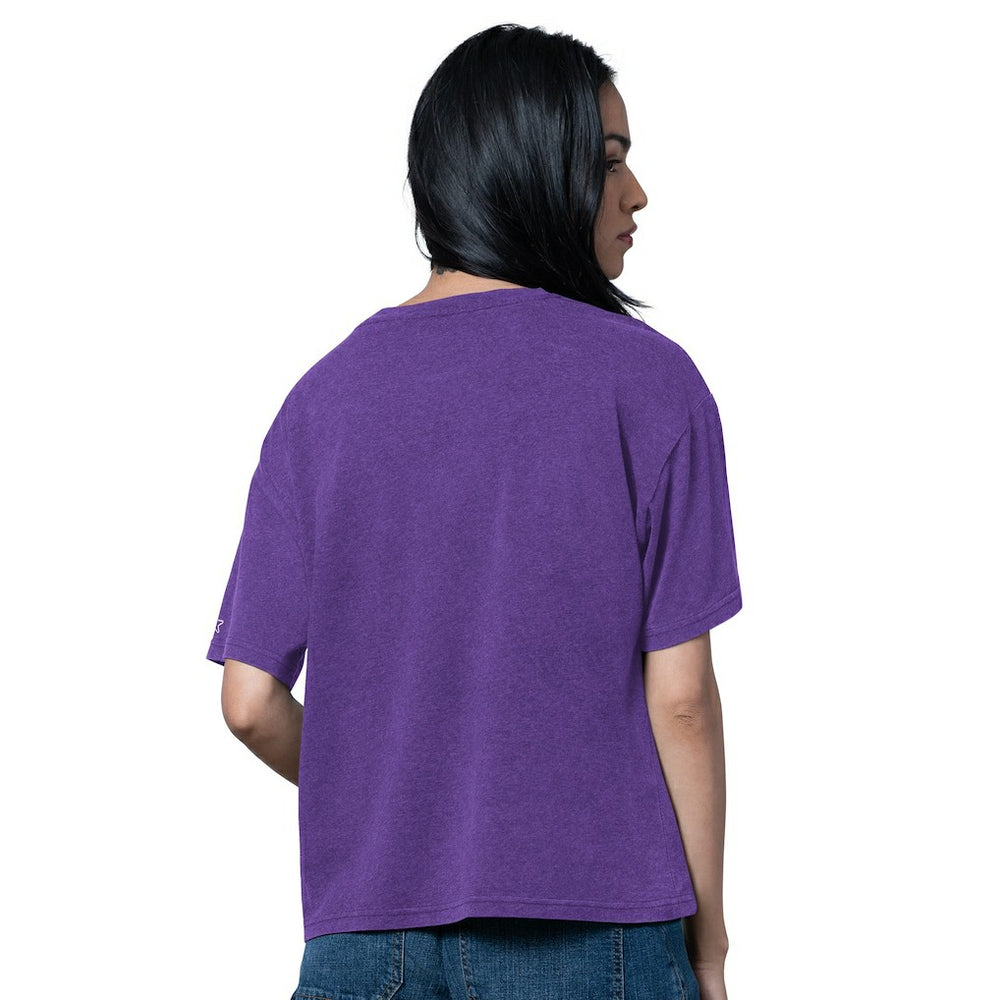 Minnesota Vikings Starter Women's Oversized Hall of Fame T-Shirt - Heather Purple cheap