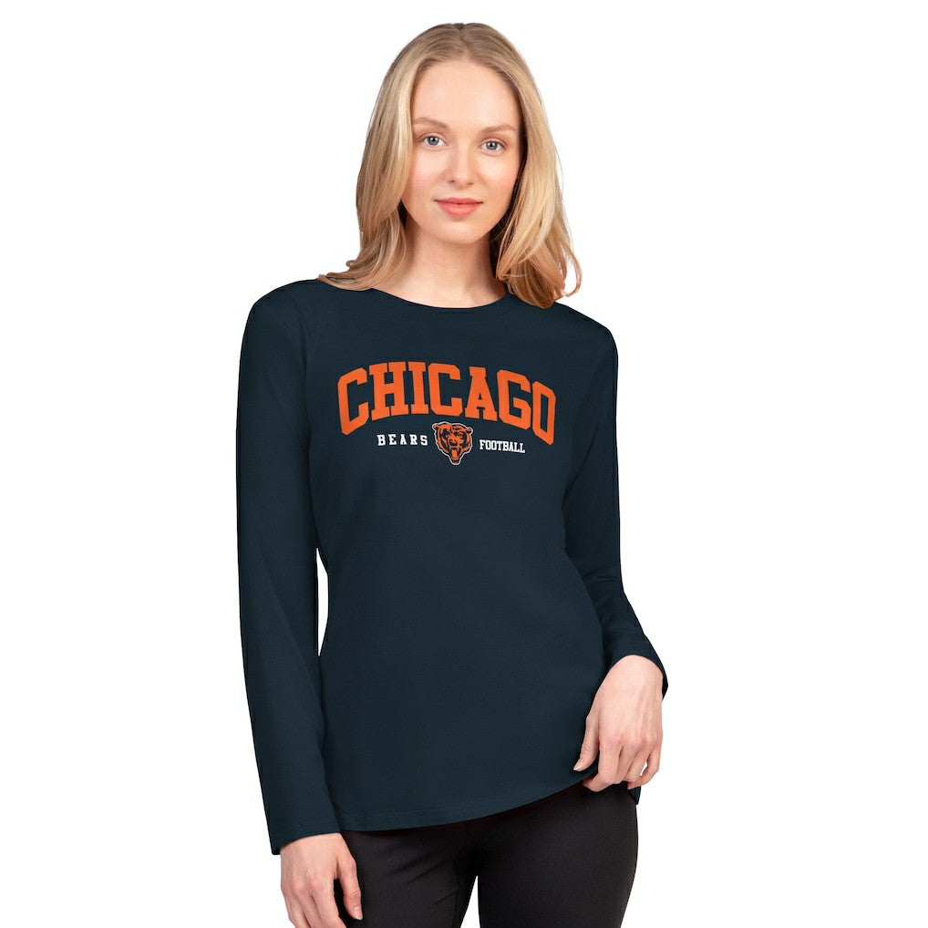 Chicago Bears G-III 4Her by Carl Banks Women's Best Play Long Sleeve T-Shirt - Navy sale