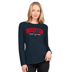 Houston Texans G-III 4Her by Carl Banks Women's Best Play Long Sleeve T-Shirt - Navy on sale