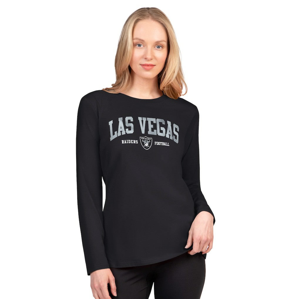 Las Vegas Raiders G-III 4Her by Carl Banks Women's Best Play Long Sleeve T-Shirt - Black sale