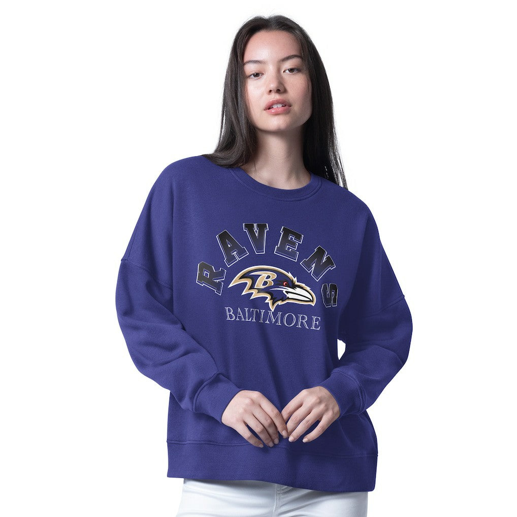 Baltimore Ravens G-III 4Her by Carl Banks Women's Oversized Feud Sweatshirt - Purple sale