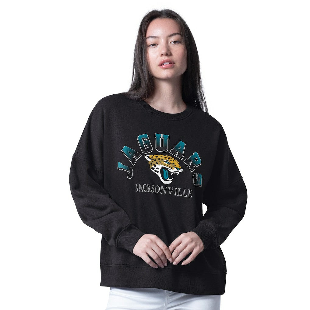 Jacksonville Jaguars G-III 4Her by Carl Banks Women's Oversized Feud Sweatshirt - Black online
