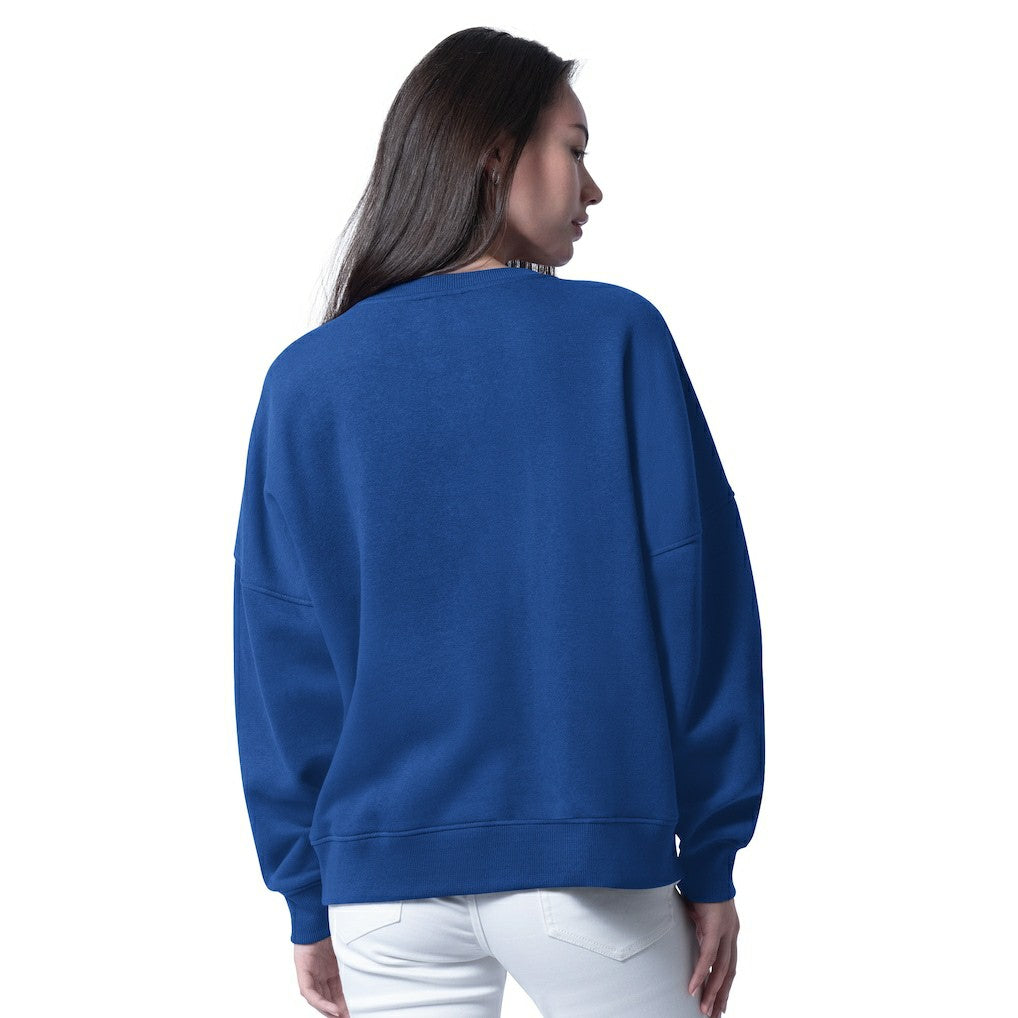 Los Angeles Rams G-III 4Her by Carl Banks Women's Oversized Feud Sweatshirt - Royal discount
