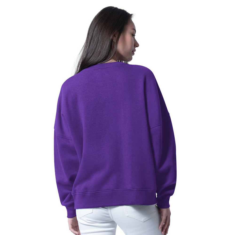 Minnesota Vikings G-III 4Her by Carl Banks Women's Oversized Feud Sweatshirt - Purple for sale