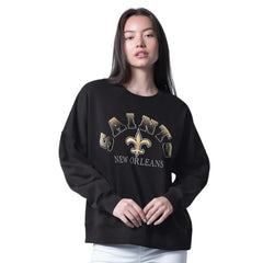 New Orleans Saints G-III 4Her by Carl Banks Women's Oversized Feud Sweatshirt - Black discount