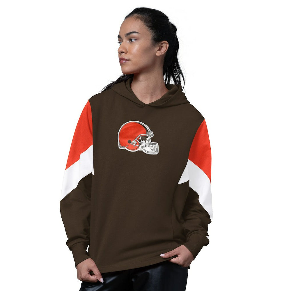 Cleveland Browns Starter Women's Scrimmage Hoodie - Brown for sale