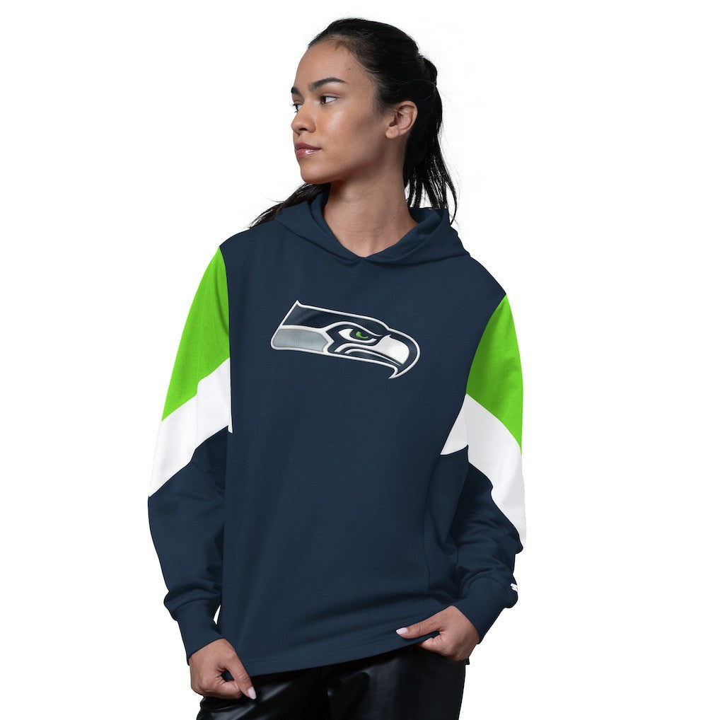 Seattle Seahawks Starter Women's Scrimmage Hoodie - College Navy sale