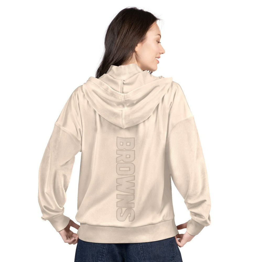 Cleveland Browns G-III 4Her by Carl Banks Women's Rookie Full-Zip Hoodie - Tan online