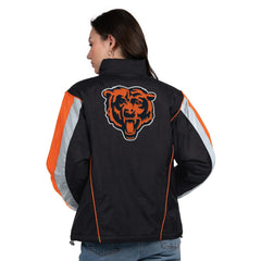 Chicago Bears Starter Women's Thursday Night Gridiron Half-Zip Jacket - Black/Orange for sale