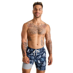 Dallas Cowboys Chubbies The Neon 5.5" Classic Lined Swim Trunks - Navy for sale