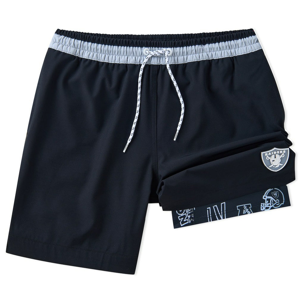 Las Vegas Raiders Chubbies 5.5" Classic Lined Swim Trunks - Black cheap