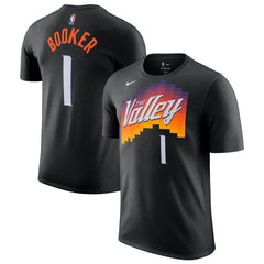 Devin Booker Phoenix Suns Unisex 2025/26 City Edition Name & Number T-Shirt - Black on sale