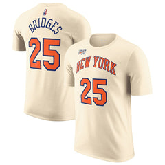 Mikal Bridges New York Knicks Unisex 2025/26 City Edition Name & Number T-Shirt - Cream online