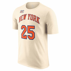 Mikal Bridges New York Knicks Unisex 2025/26 City Edition Name & Number T-Shirt - Cream online