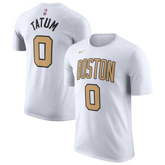 Jayson Tatum Boston Celtics Unisex 2025/26 City Edition Name & Number T-Shirt - White for sale